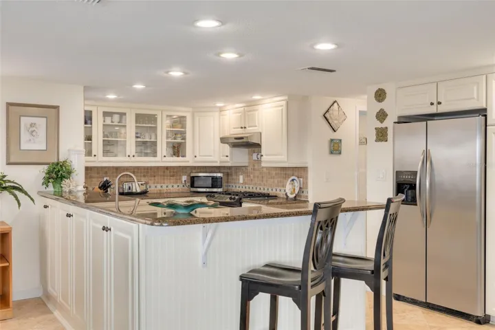 Storage on both sides of the cabinets.