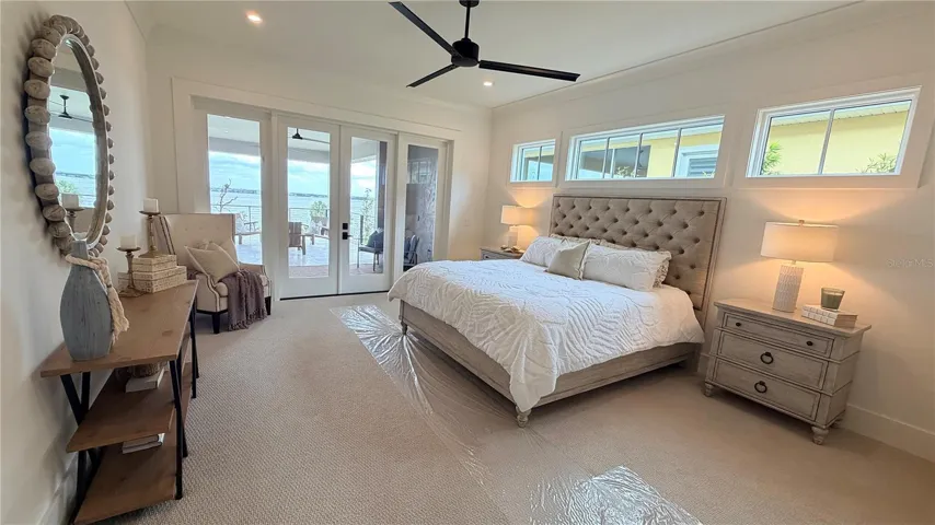 Master suite with lake view