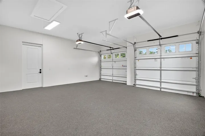 Carpeted garage