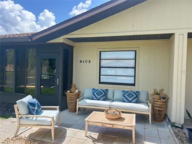 "Virtually staged" front porch