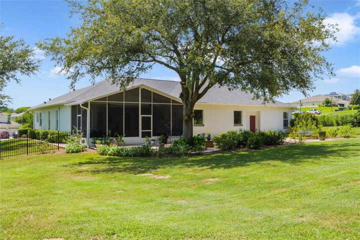 Back view of the home