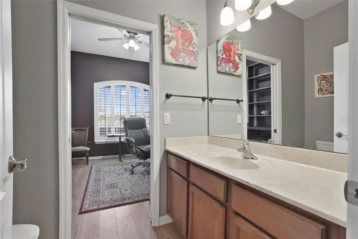 Half bathroom off of the 4th bedroom is great for guest