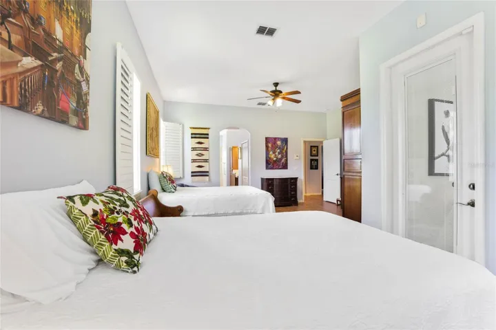 Primary Bedroom has a door to the lani