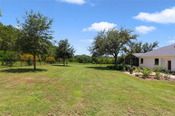 Back view of the home