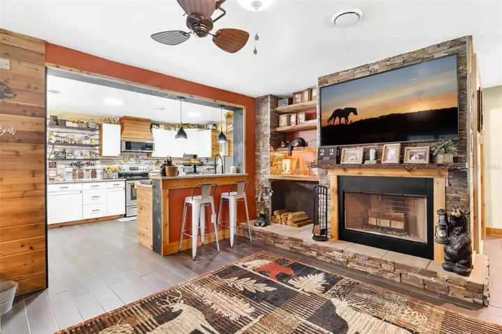 Living, Dining, and Kitchen Area