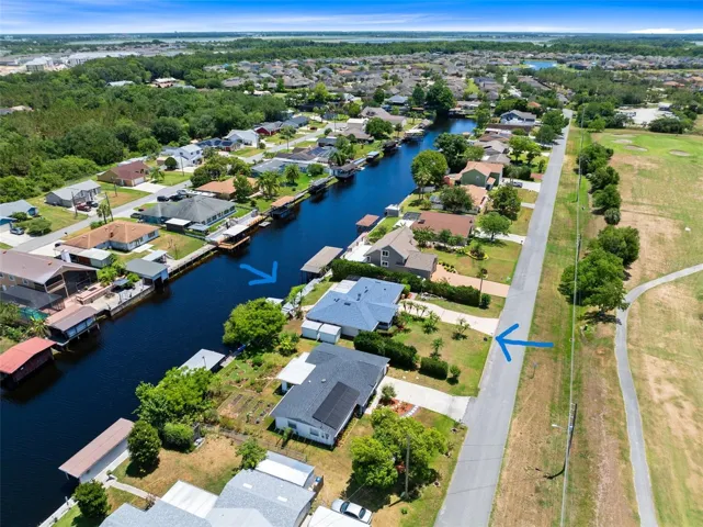 Aerial View of property and Canals