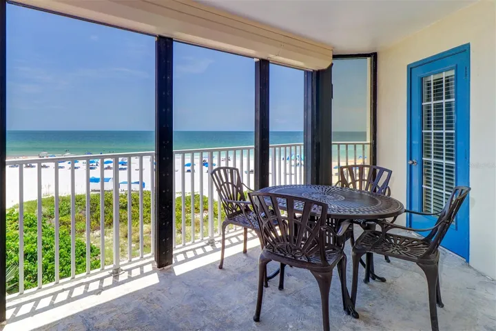 Balcony with hurricane shutters