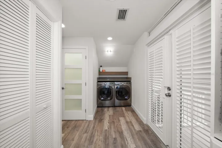 Laundry on upper level in Primary Suite