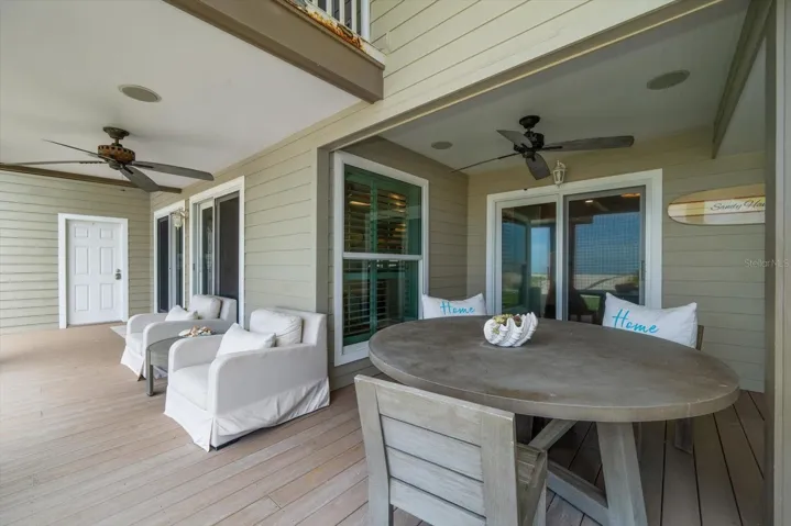 Beach facing Patio, perfect place for entertaining and dining