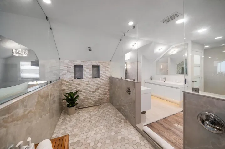 Look at this Shower!! Custom built to provide the best shower experience.