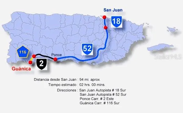 You will find Guanica at the southwest tip of Puerto Rico. Guanica is on the Caribbean coast.Below is a map depicting where Guanica is in Puerto Rico:image showing the map of Puerto Rico depicting Guanica