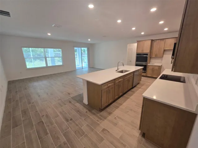 Open concept Kitchen leads to Great Room