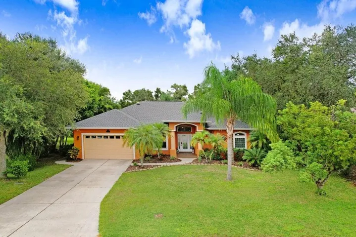 Ariel view of the front of the home