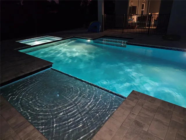 Pool at night