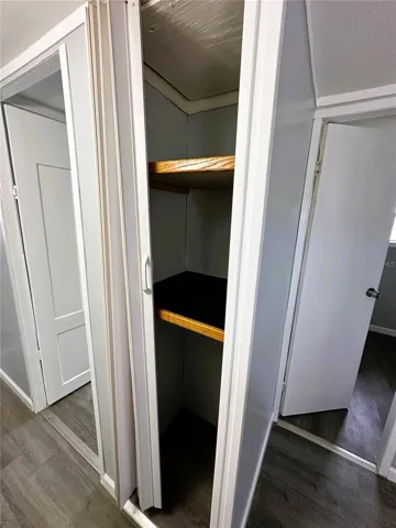 There is a storage closet in the hallway just outside the full bath.  Would be great for linens or additional storage.