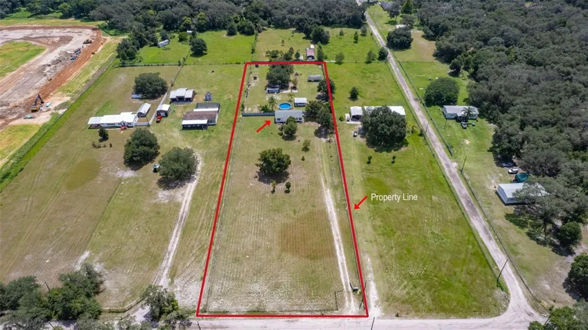 over head view of property