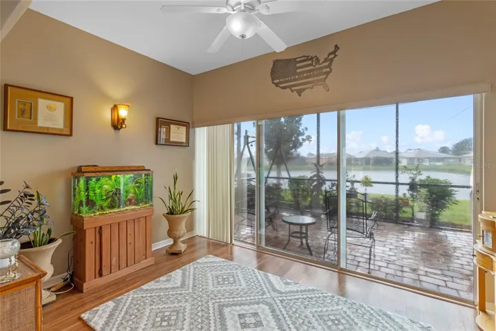 Bonus Room and Lanai overlooking pond