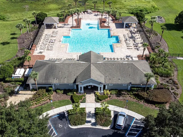 Aerial view of community pool