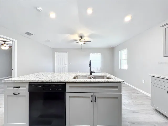 Kitchen island with built in dishwasher