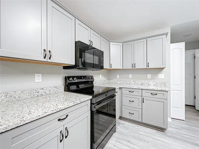Microwave and stove