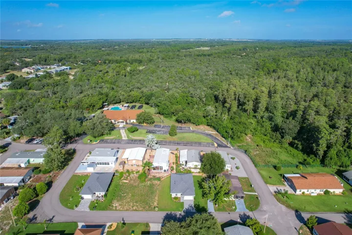 Aerial of the home and neighbors