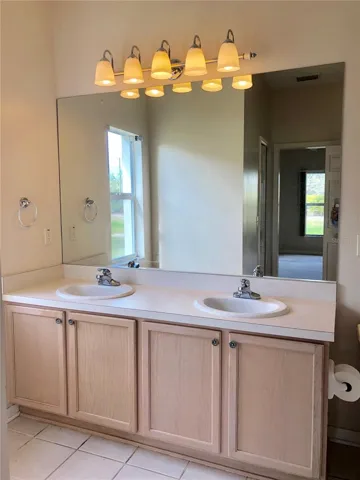 Master Bathroom with dual sinks