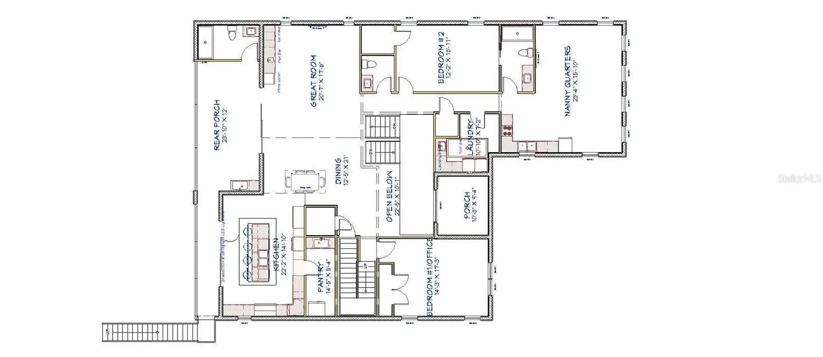 Second Level Floor Plan With Nanny/In Law Suite