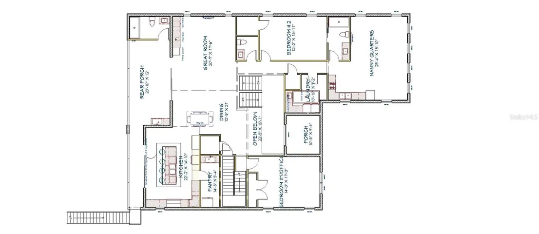 Second Level Floor Plan With Nanny/In Law Suite