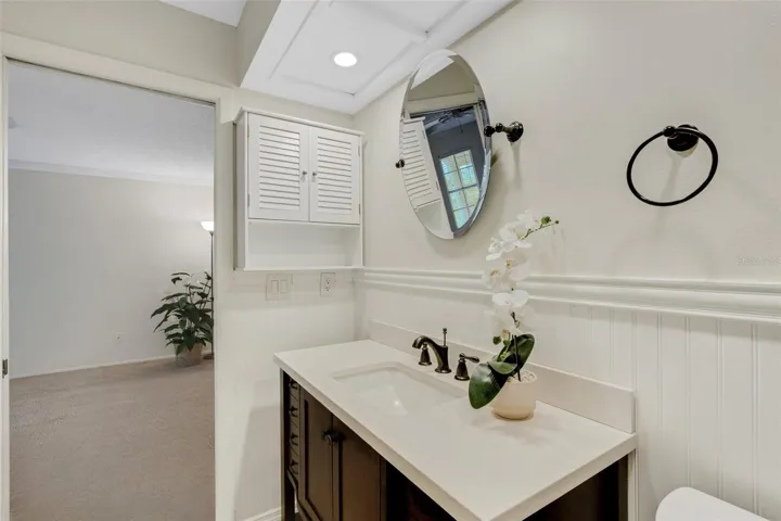 En suite offers a newer large vanity & fixtures~
