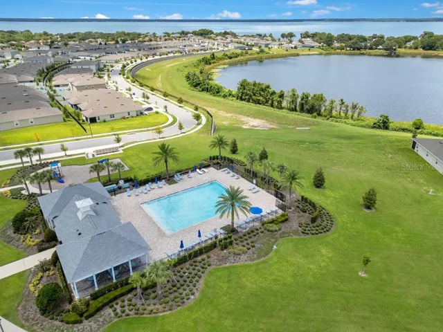Overview of community pool looking West