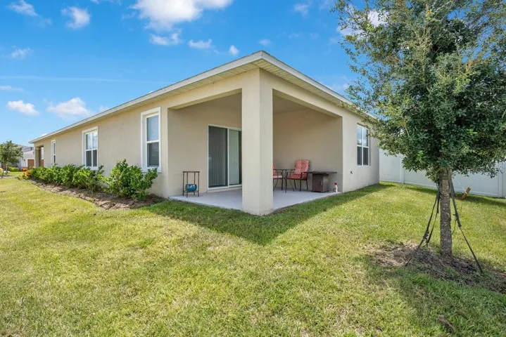 Perspective view from corner of property