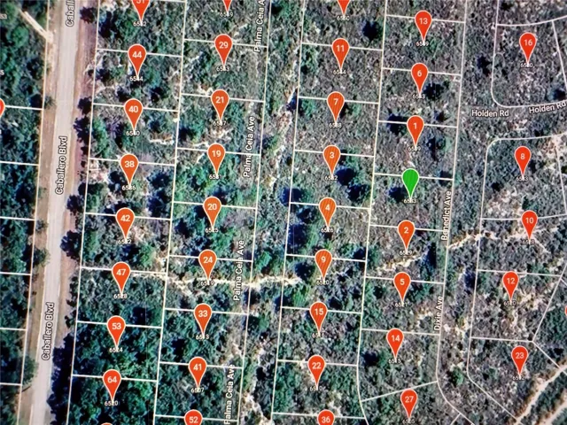 Green dot is the land for sale