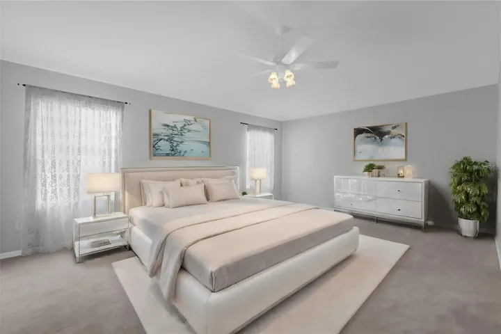 Primary Bedroom Staged