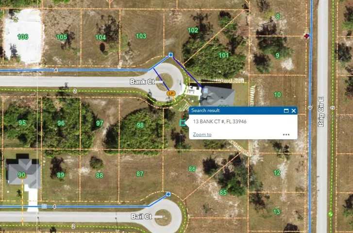 Utility May showing public water and sewer.