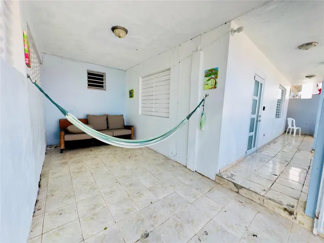 Balcony and garage