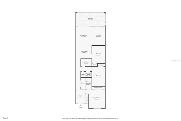 3 bed/2 bath Gulf Front floor plan
