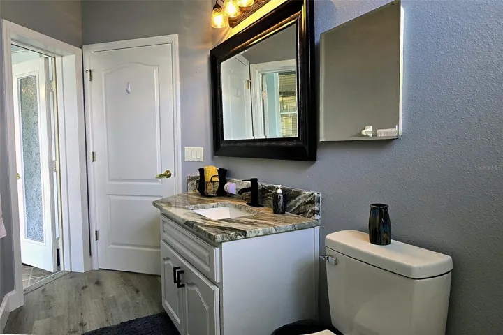 Guest Bath, accessible from home and lanai.