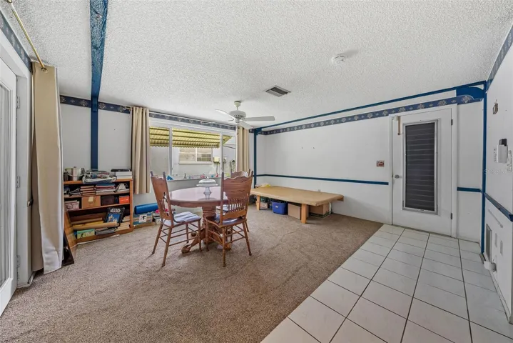 Family room leading out to garage