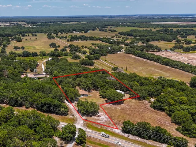drone pic of 3 acre home parcel 15550 CR675
