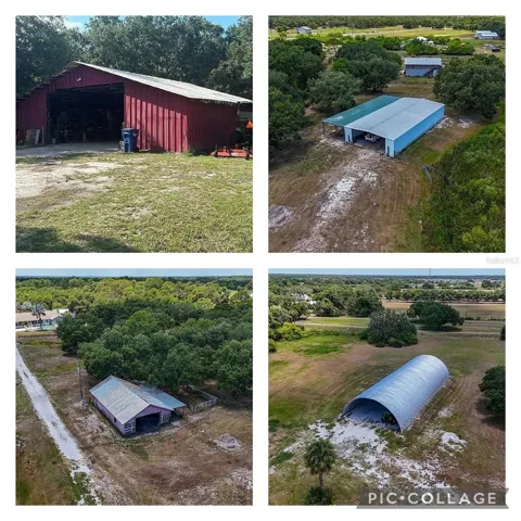 4 barns on site