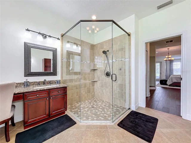 Large tiled shower