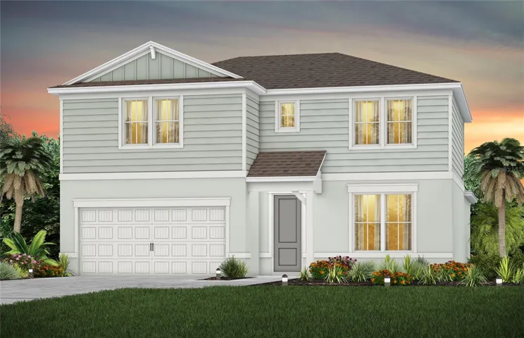 Exterior Design. Artistic rendering for this new construction home. Pictures are for illustrative purposes only. Elevations, colors and options may vary.