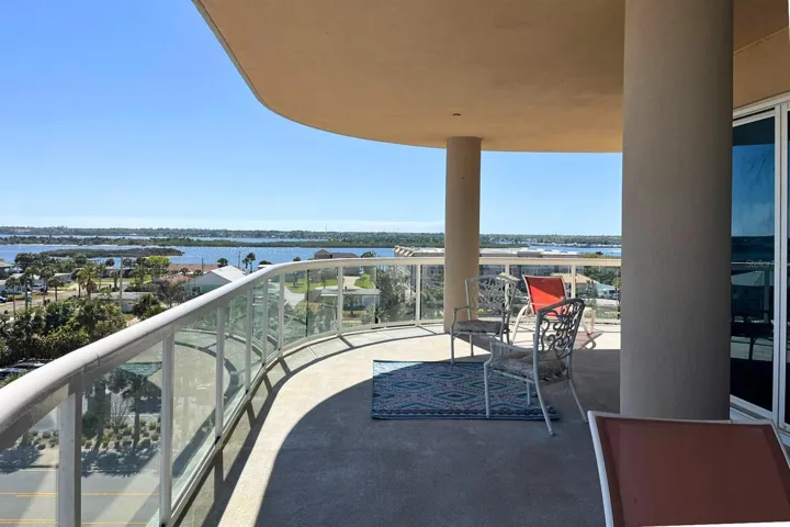 Large patio space with view of Intracoastal