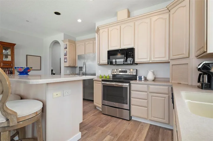 Open concept kitchen and living/dining space
