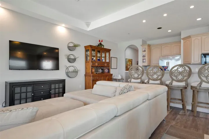 Open concept kitchen and living space