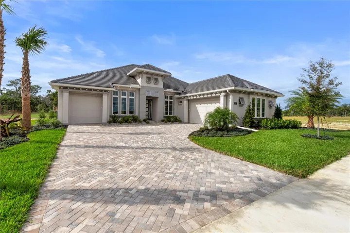 Pavers Driveway to 3 Car Side-Entry Garage