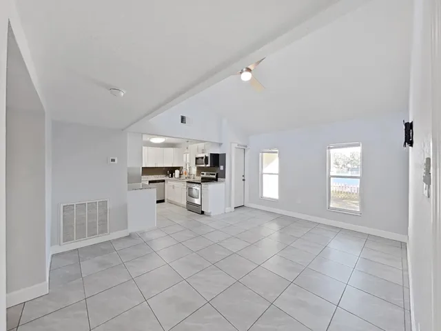 Dining room and kitchen