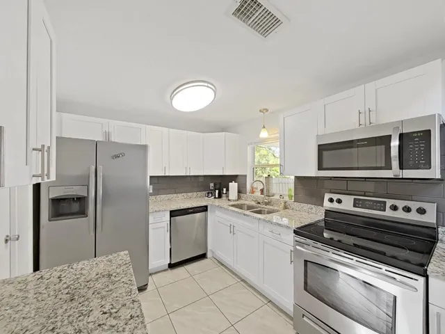 Kitchen with granite counters