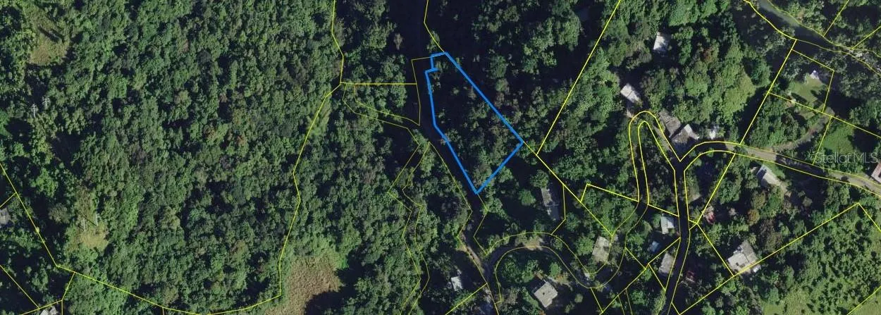 Aerial shot of property outline