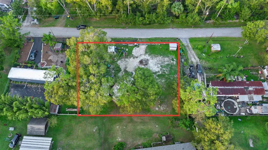 Aerial view of acreage.